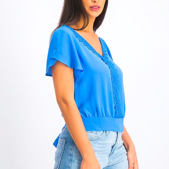 BCX crochet front tie back top - Picture 2 of 10